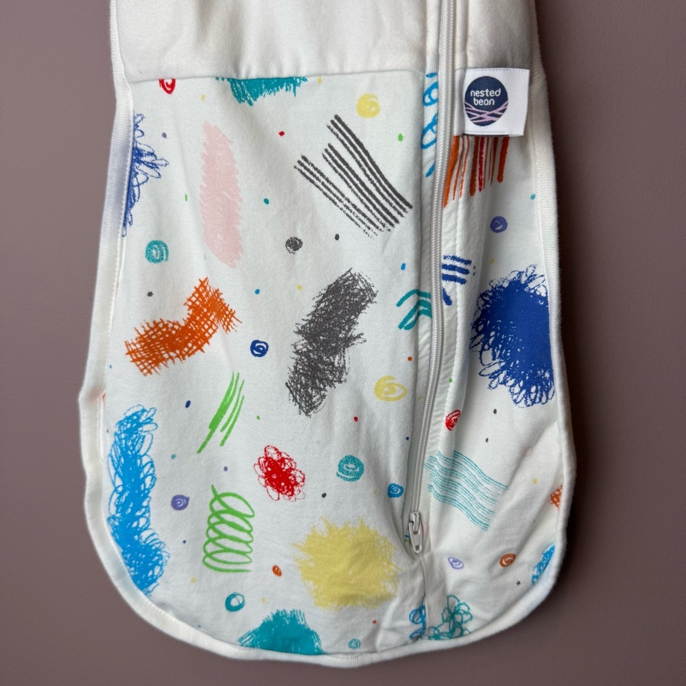 White Scribble Print Sleep Sack - Baby Pajamas - Picture 4 of 8